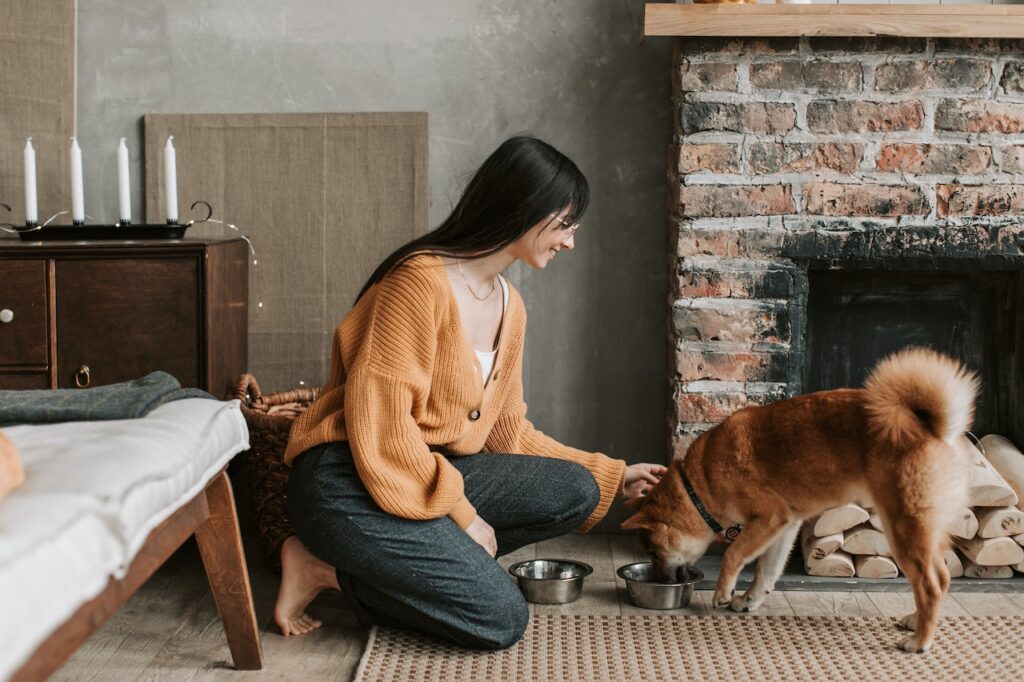 girl with dog